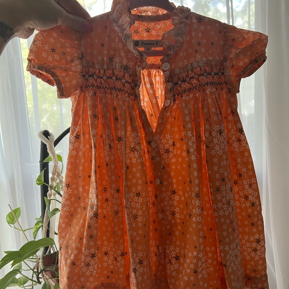 Vintage Smocked Floral Dress • Preppy  • 100% Cotton - Picture 4 of 8